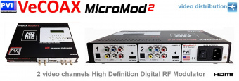 Настенный Модулятор HD сигнала HDMI MICROMOD 2Ch Compact HD DVB-T2 VECOAX-MICROMOD-TWO-T